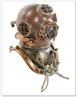 US Navy Mark V Antique Diving Helmet – Full Size Solid Brass & Steel Replica, Vintage Maritime Decor